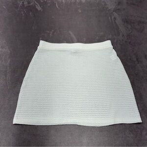 Princess Polly beach knit mini skirt Elegant White Textured see through women 8